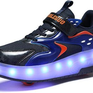 Roller Sneakers Shoes with 2 Wheels 16 LED Lights Size 29